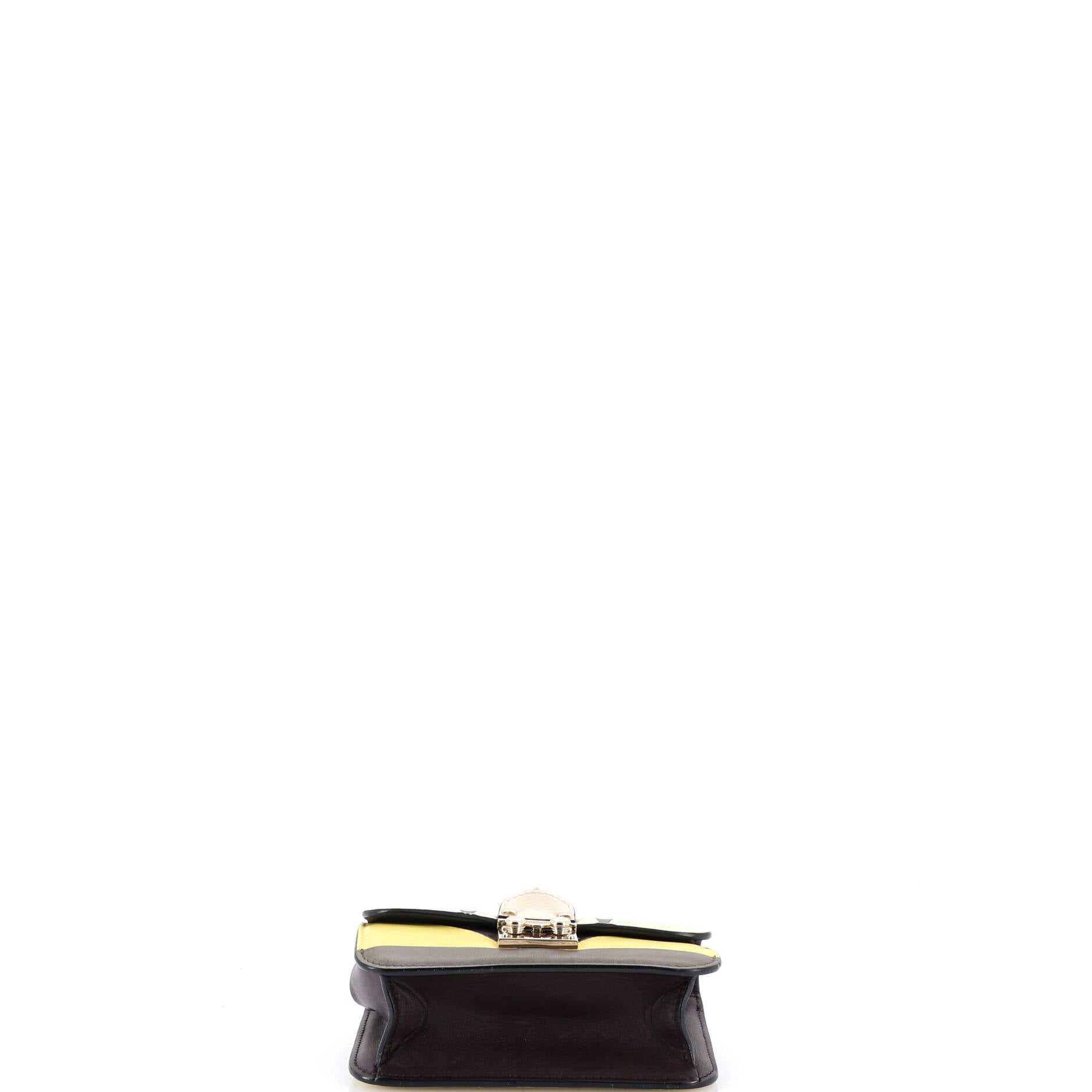 Glam Lock Shoulder Bag Geometric Color Block Leather Mini