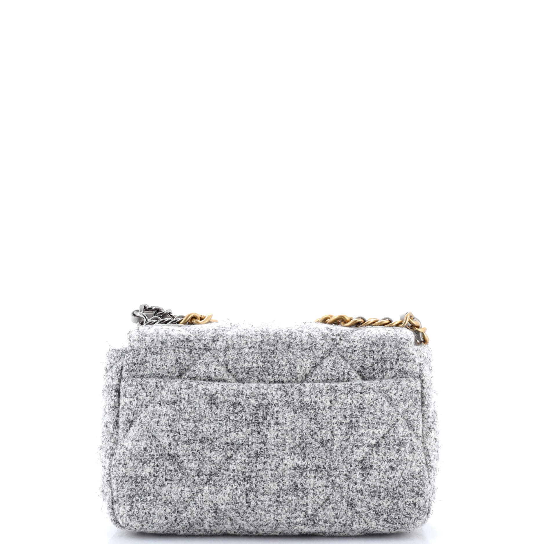 19 Flap Bag Quilted Tweed Medium