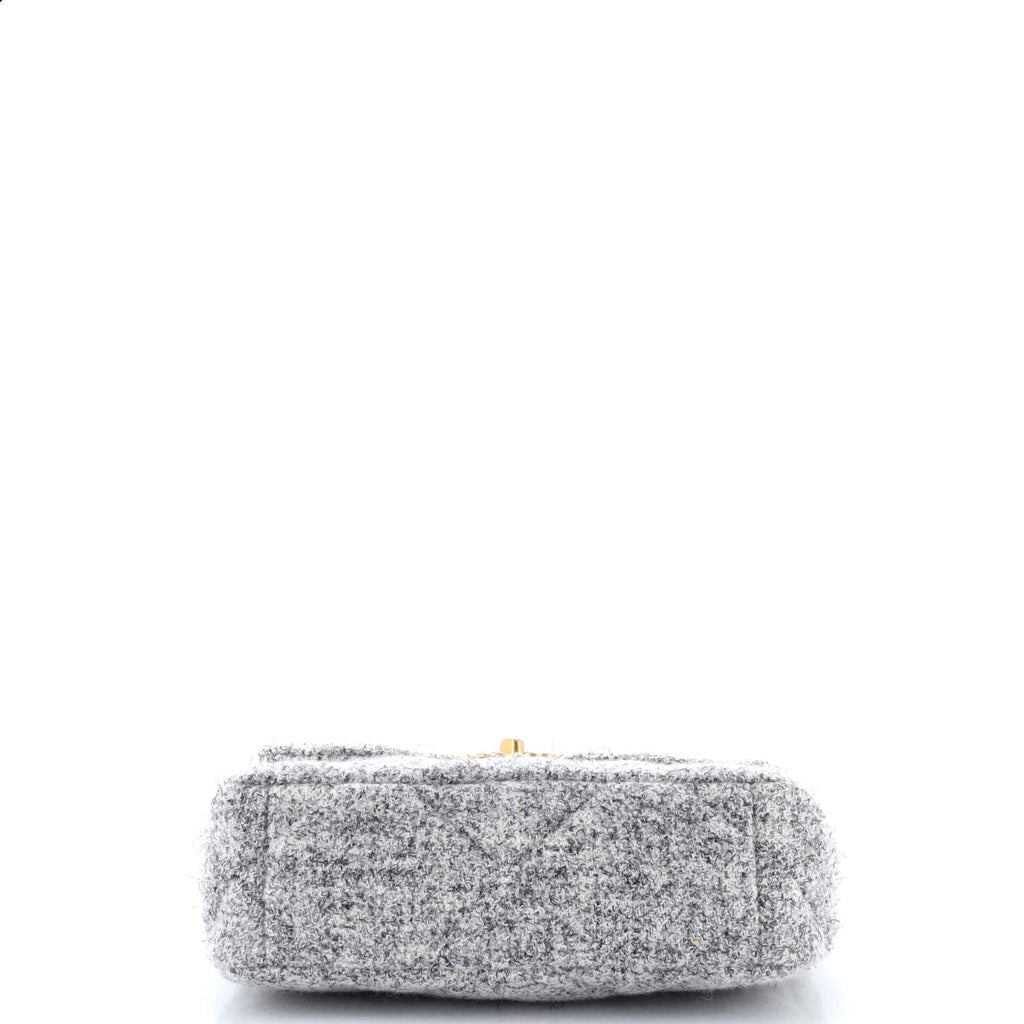 19 Flap Bag Quilted Tweed Medium