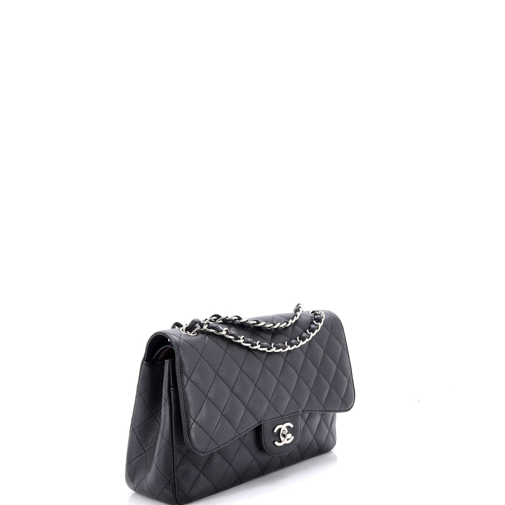 Classic Double Flap Bag Quilted Caviar Jumbo