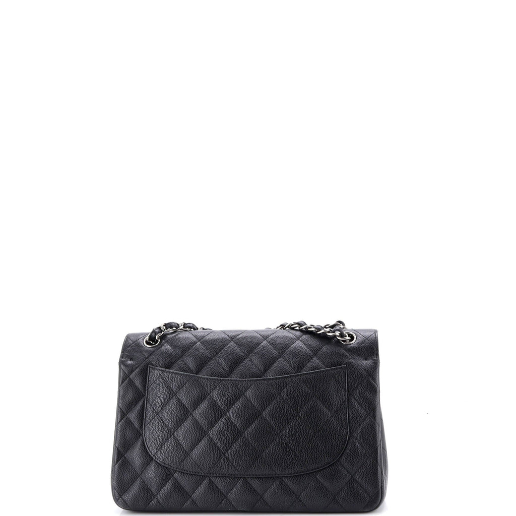 Classic Double Flap Bag Quilted Caviar Jumbo