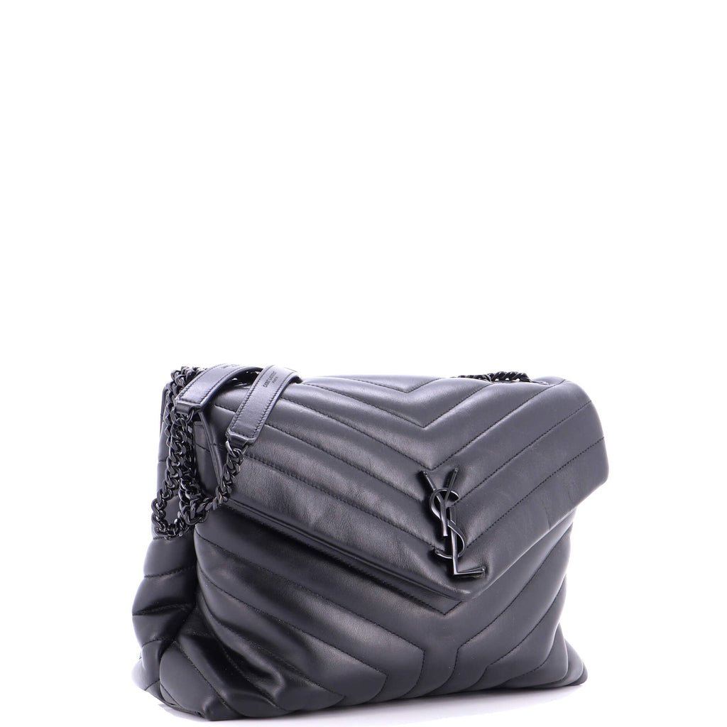 Loulou Shoulder Bag Matelasse Chevron Leather Medium