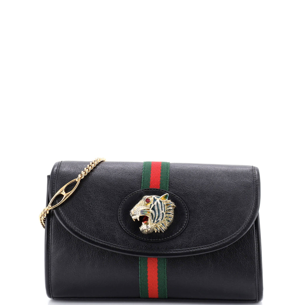 Rajah Web Chain Shoulder Bag Leather Small