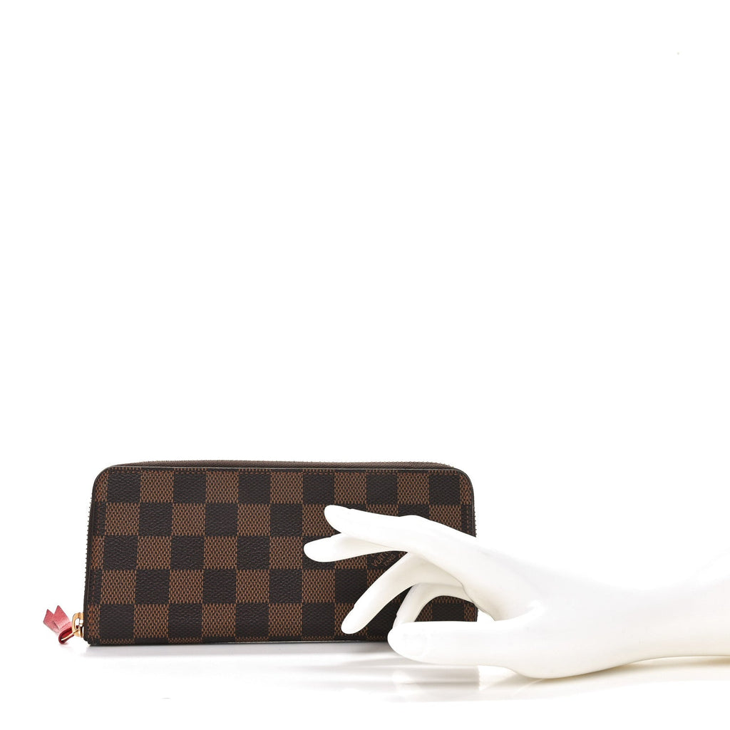 Damier Ebene Clemence Wallet Cherry