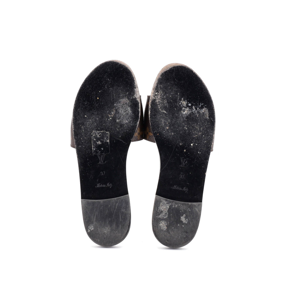 Women's Lock It Flat Mule Sandals Monogram Canvas