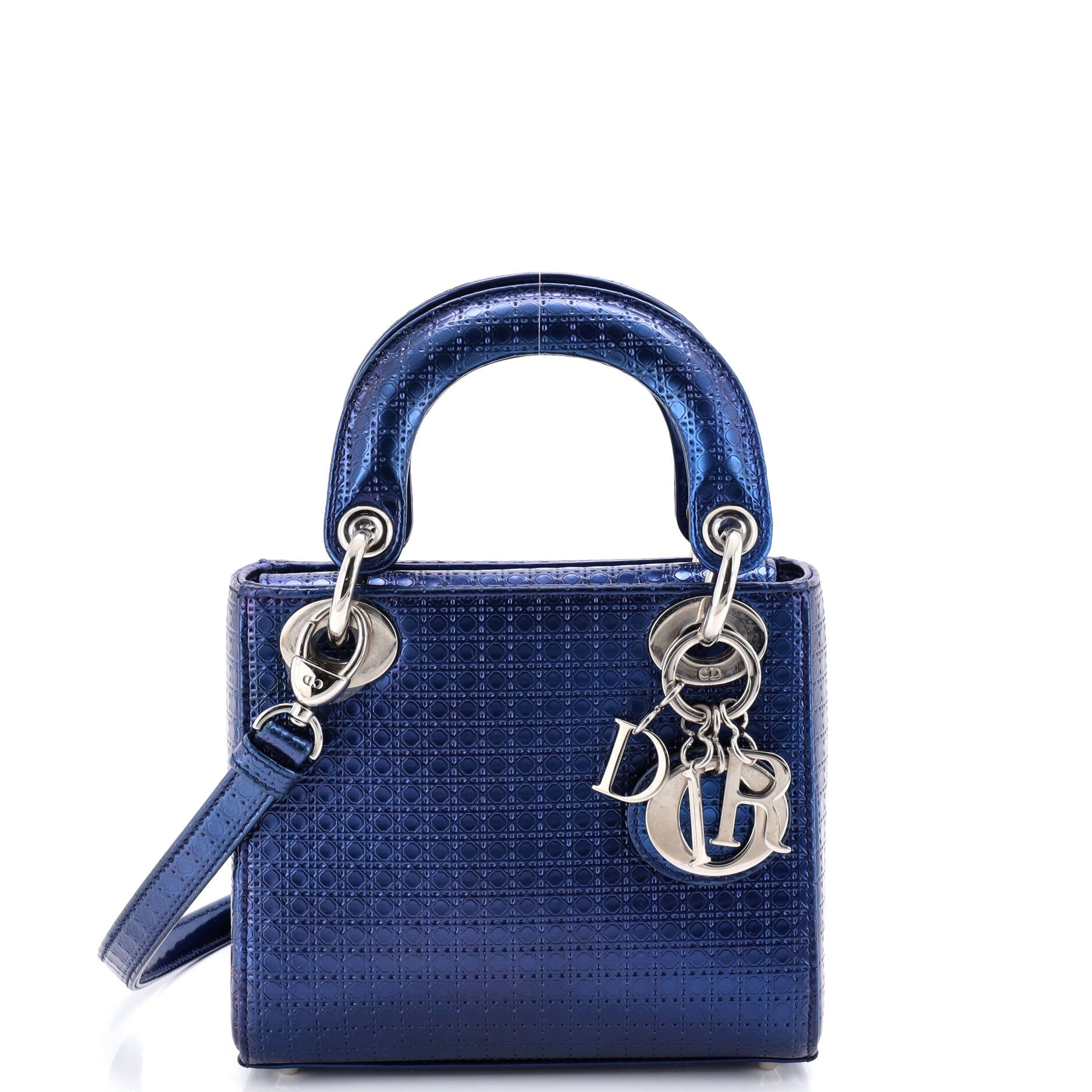 Lady Dior Bag Micro Cannage Metallic Calfskin Mini