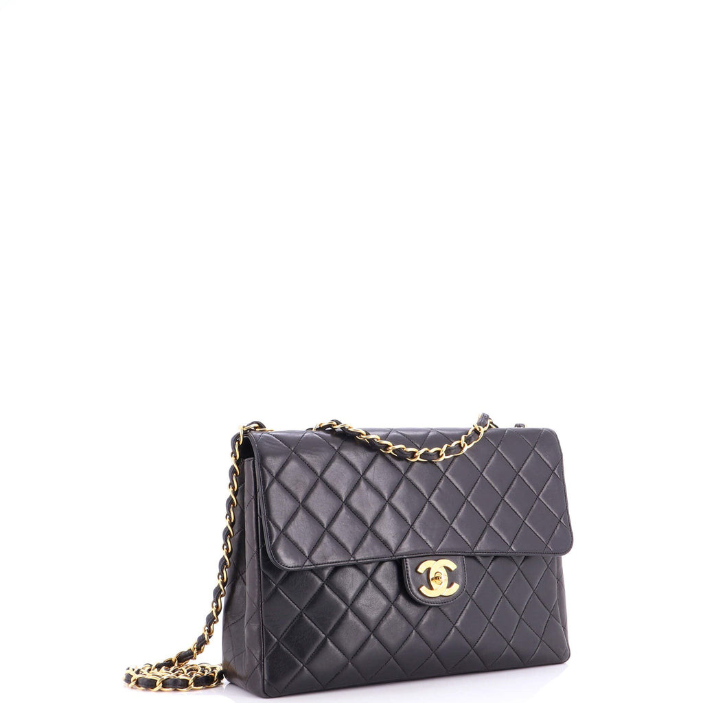 Vintage Classic Single Flap Bag Quilted Lambskin Jumbo