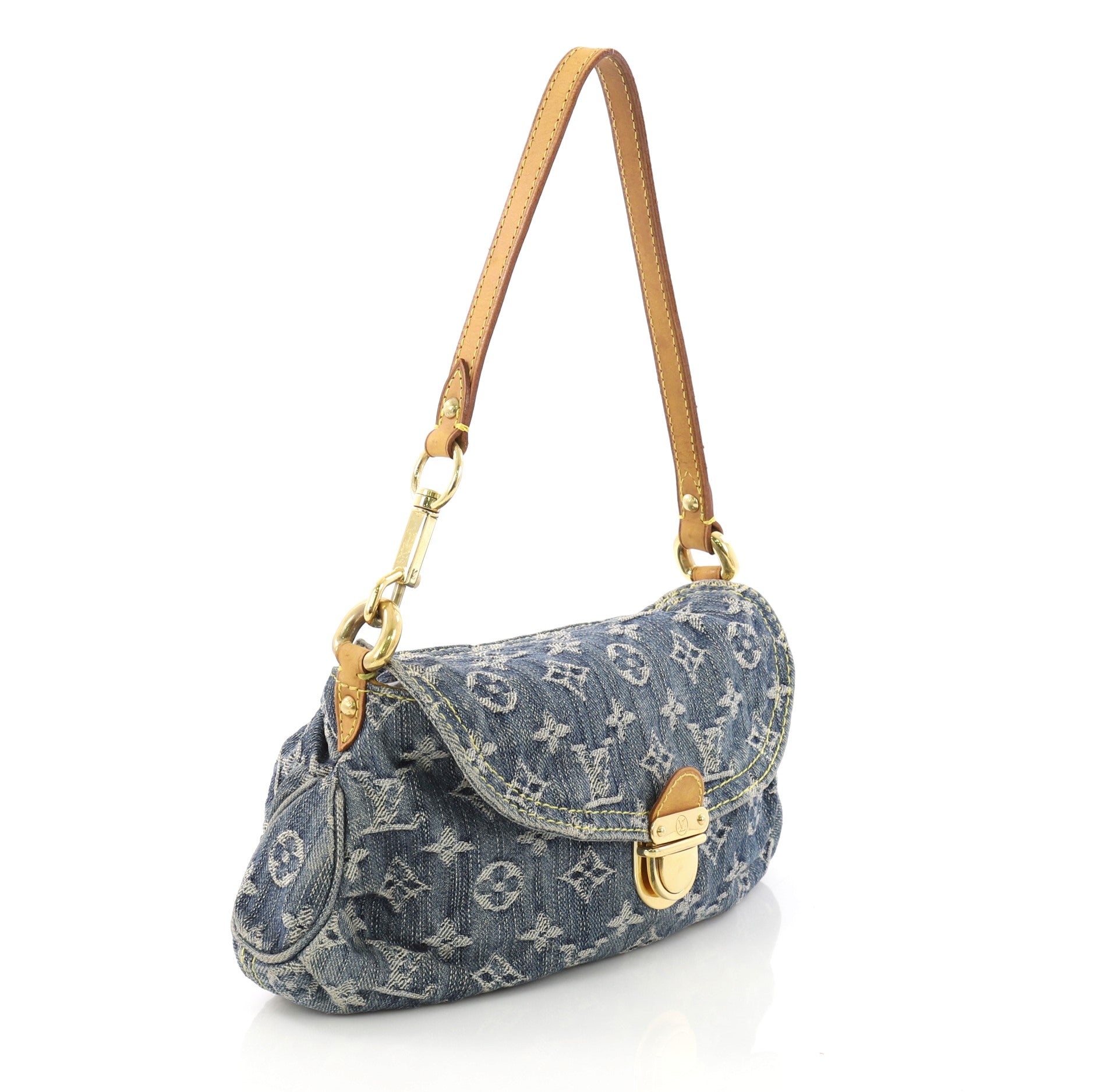 Pleaty Handbag Denim Mini