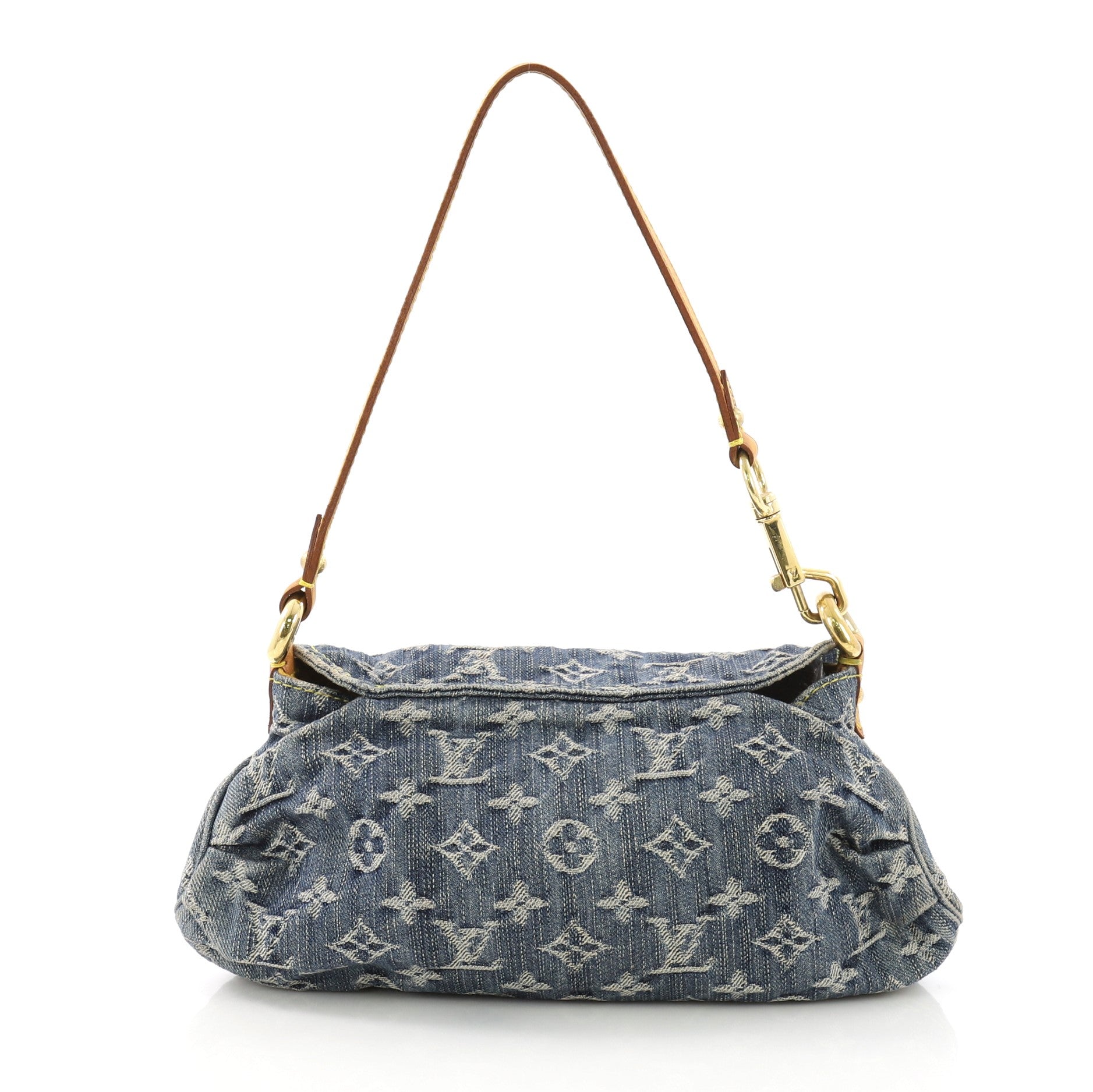 Pleaty Handbag Denim Mini