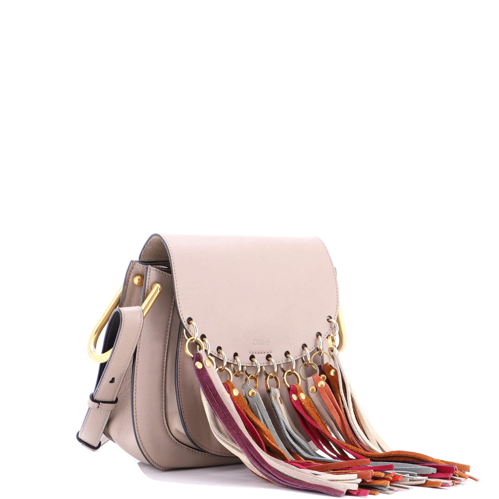 Multicolor Fringe Hudson Bag Leather Small