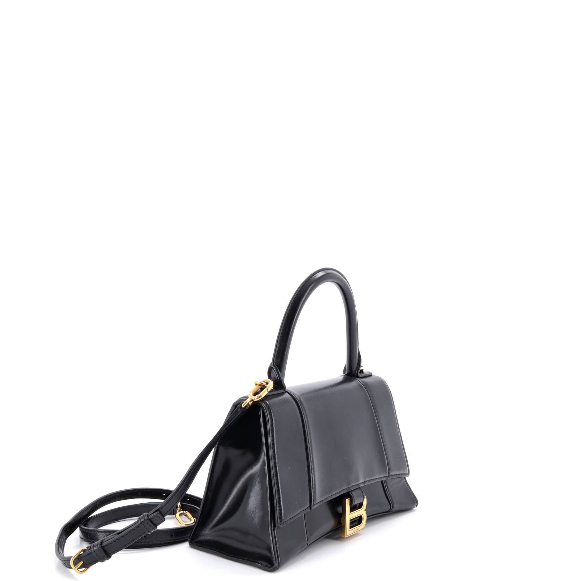 Hourglass Top Handle Bag Leather Small