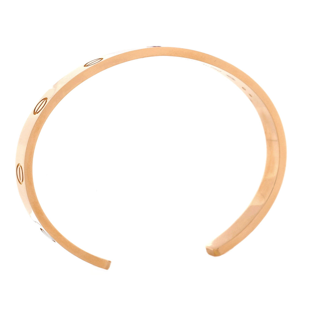 Love Cuff Bracelet 18K Rose Gold with Pink Sapphire