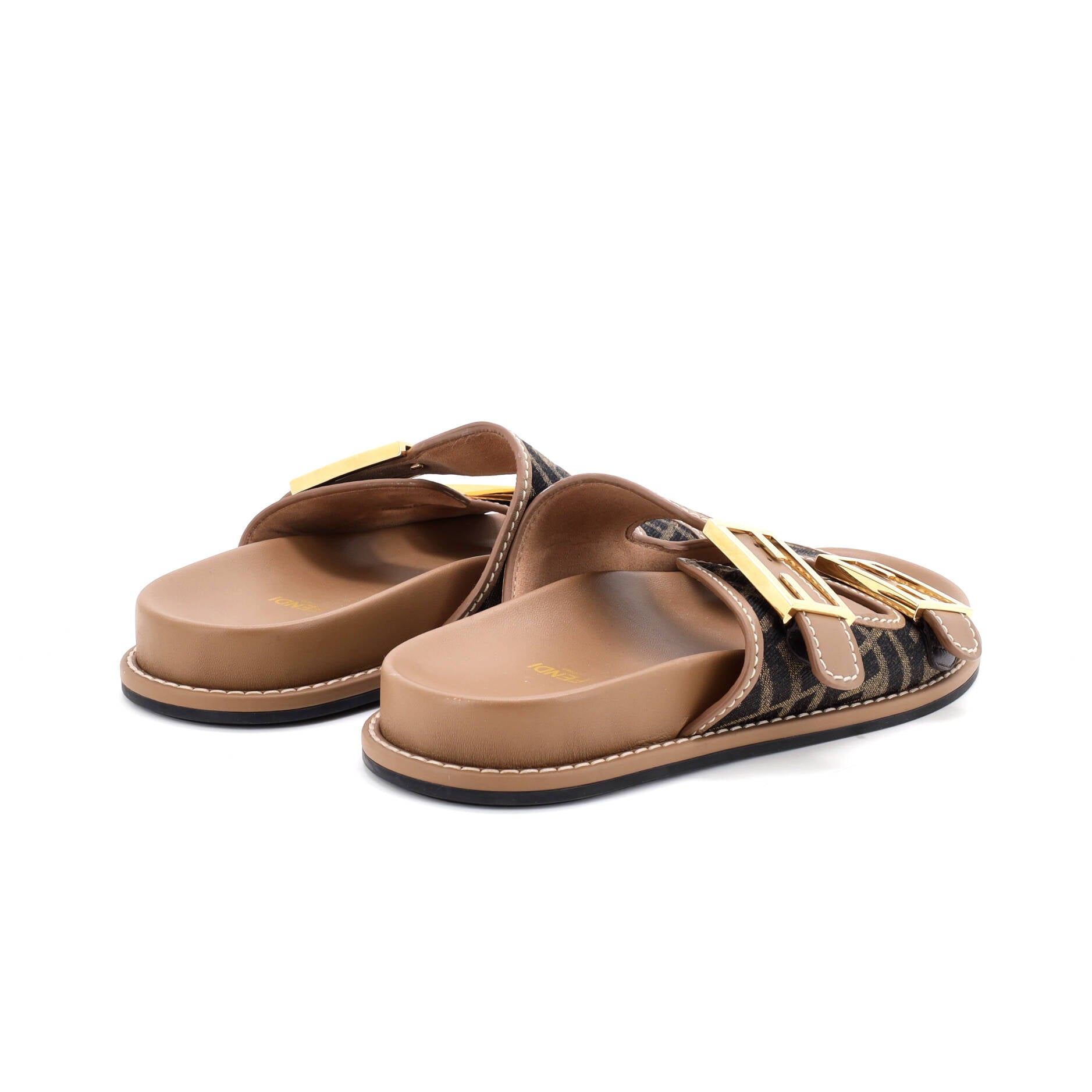 Women's Feel Slide Sandals Zucca Canvas and Leather