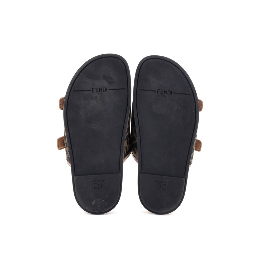 Women's Feel Slide Sandals Zucca Canvas and Leather