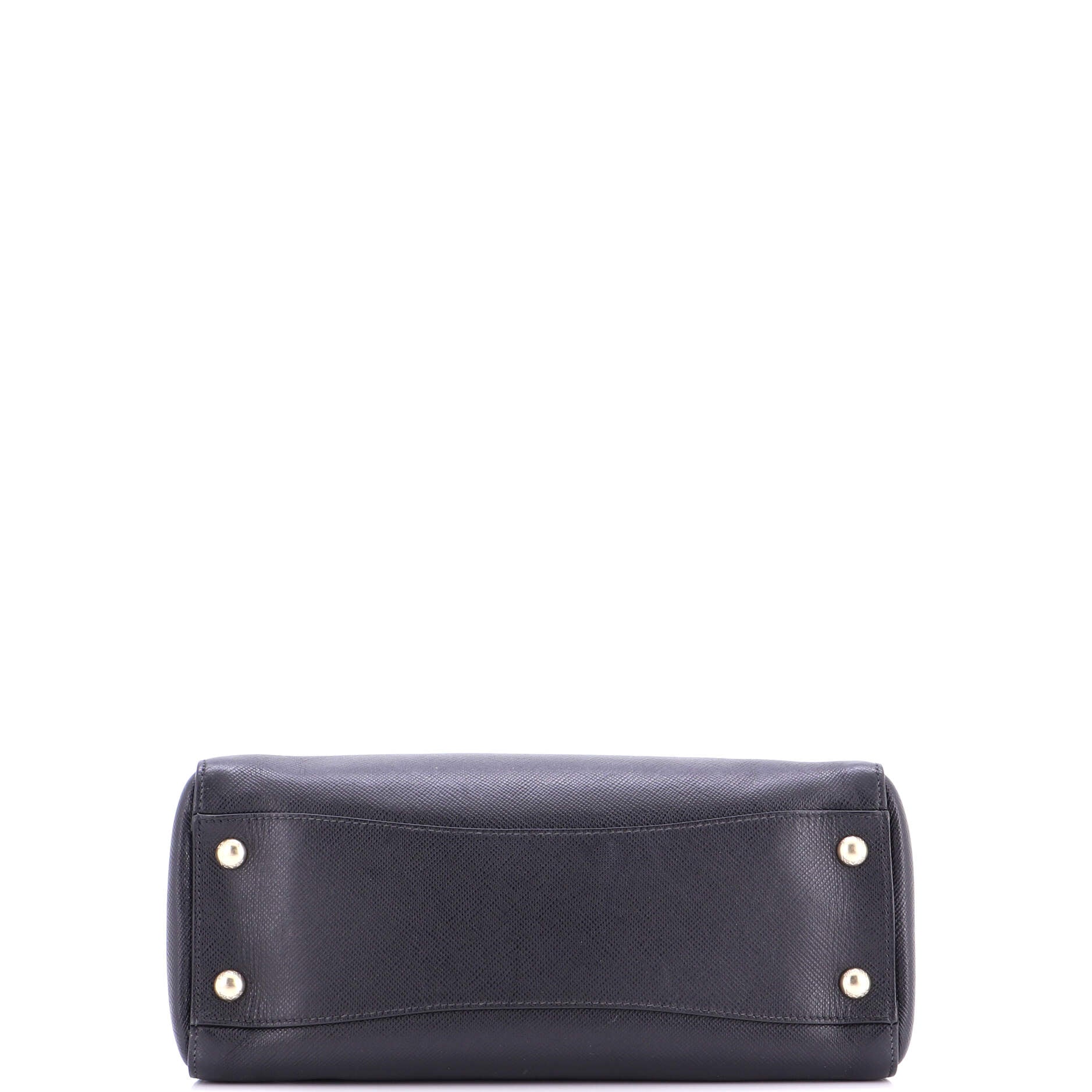 Cuir Frame Double Zip Tote Saffiano Leather Large