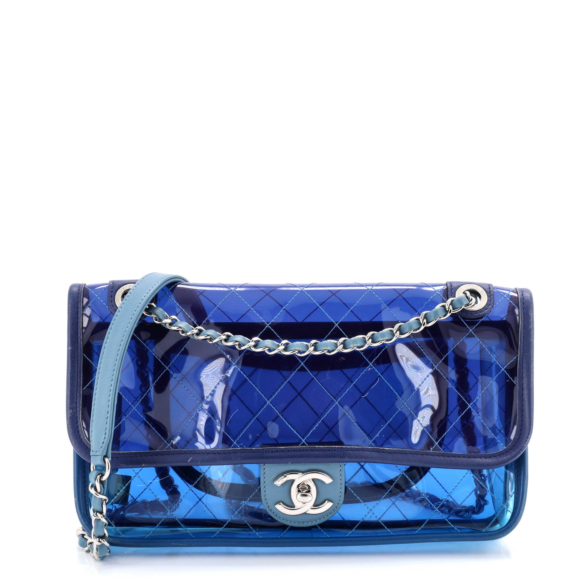 Coco Splash Flap Bag Quilted PVC With Lambskin Medium