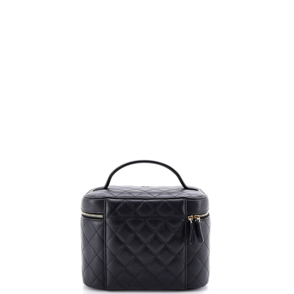 Classic Vanity Case Quilted Caviar Medium