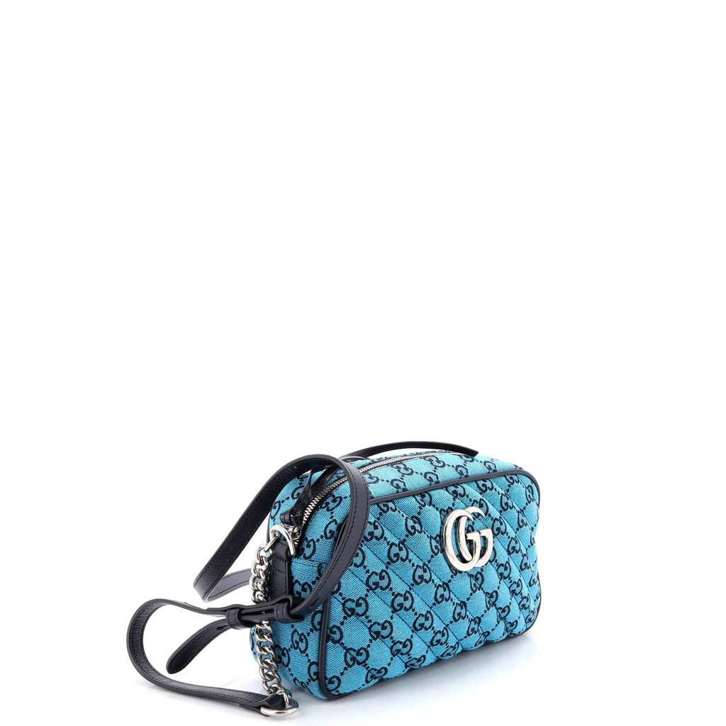 GG Marmont Shoulder Bag Multicolor Diagonal Quilted GG Canvas Small