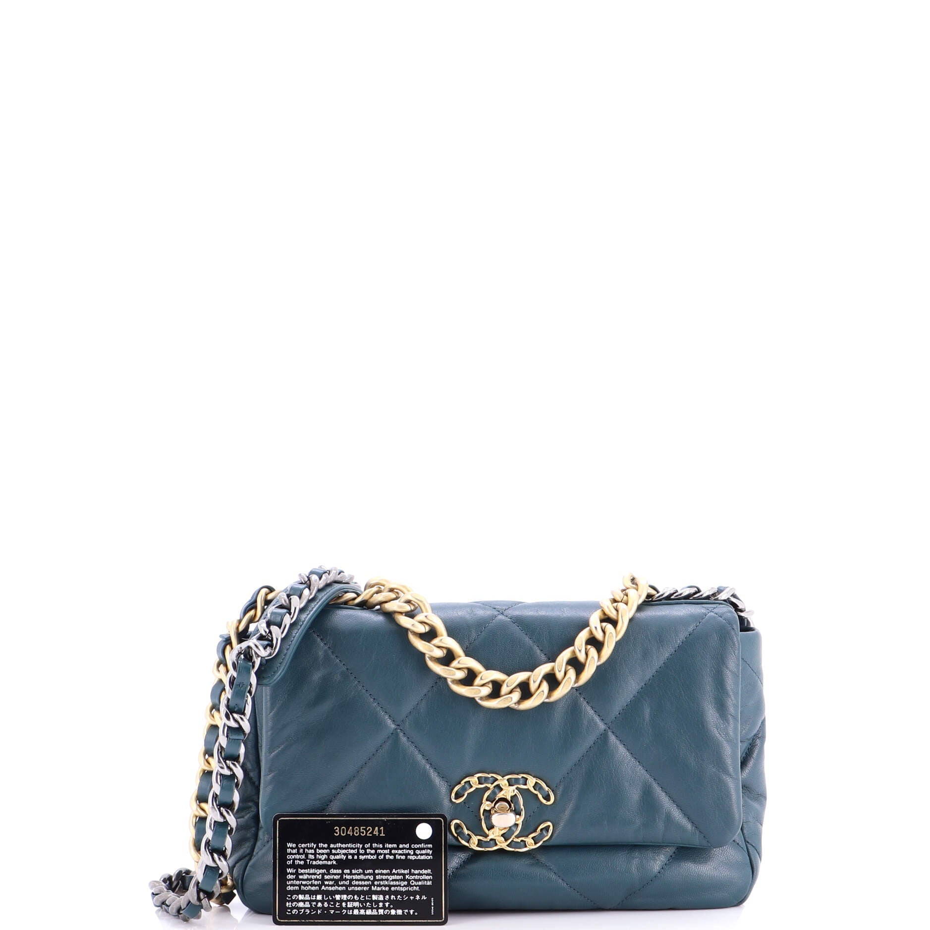 19 Flap Bag Quilted Leather Medium