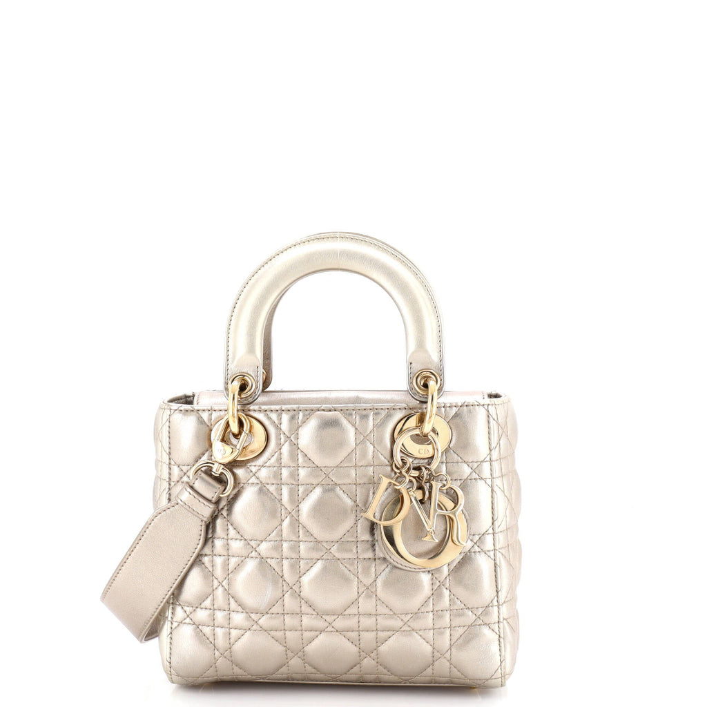 My ABCDior Lady Dior Bag Metallic Cannage Quilt Leather
