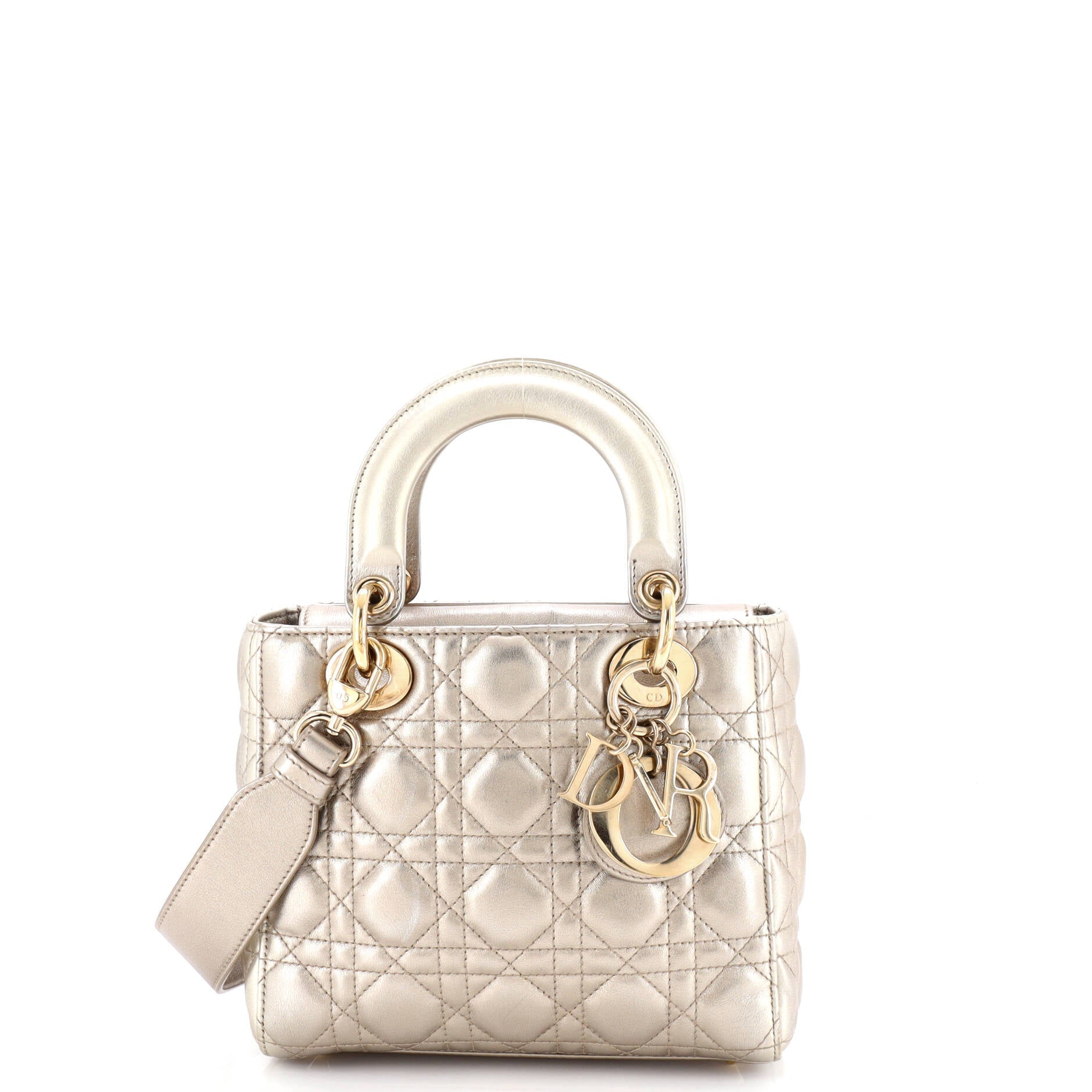 My ABCDior Lady Dior Bag Metallic Cannage Quilt Leather
