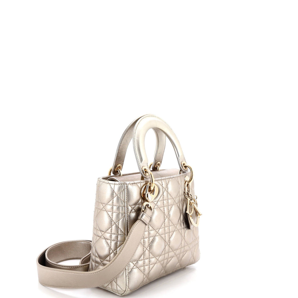 My ABCDior Lady Dior Bag Metallic Cannage Quilt Leather