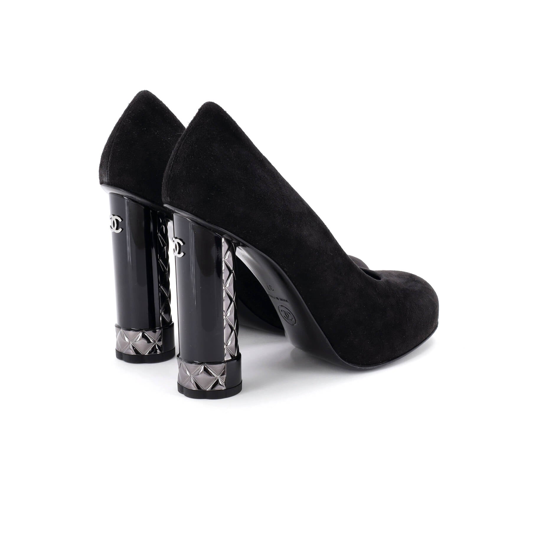 Women's CC Quilted Heels Pumps Suede