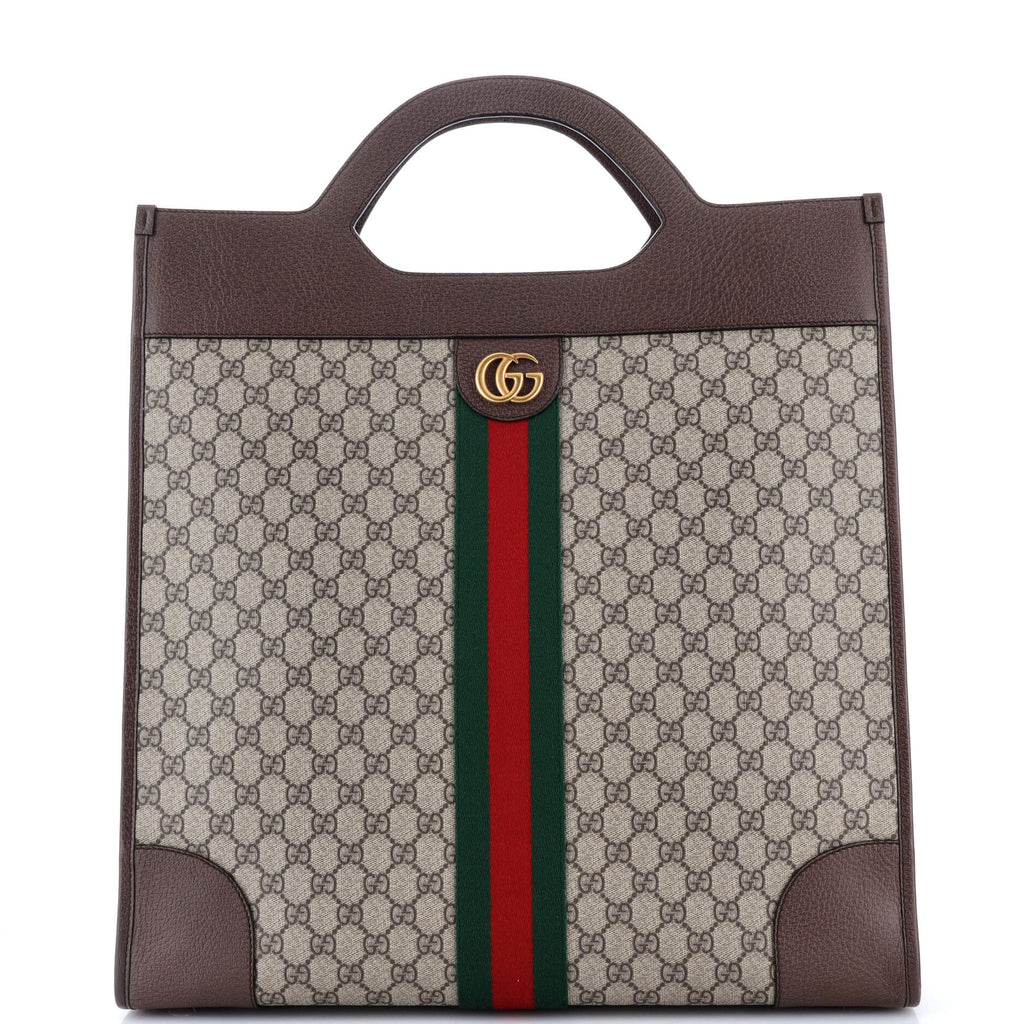 Ophidia Cut Out Handle Tote GG Coated Canvas Large