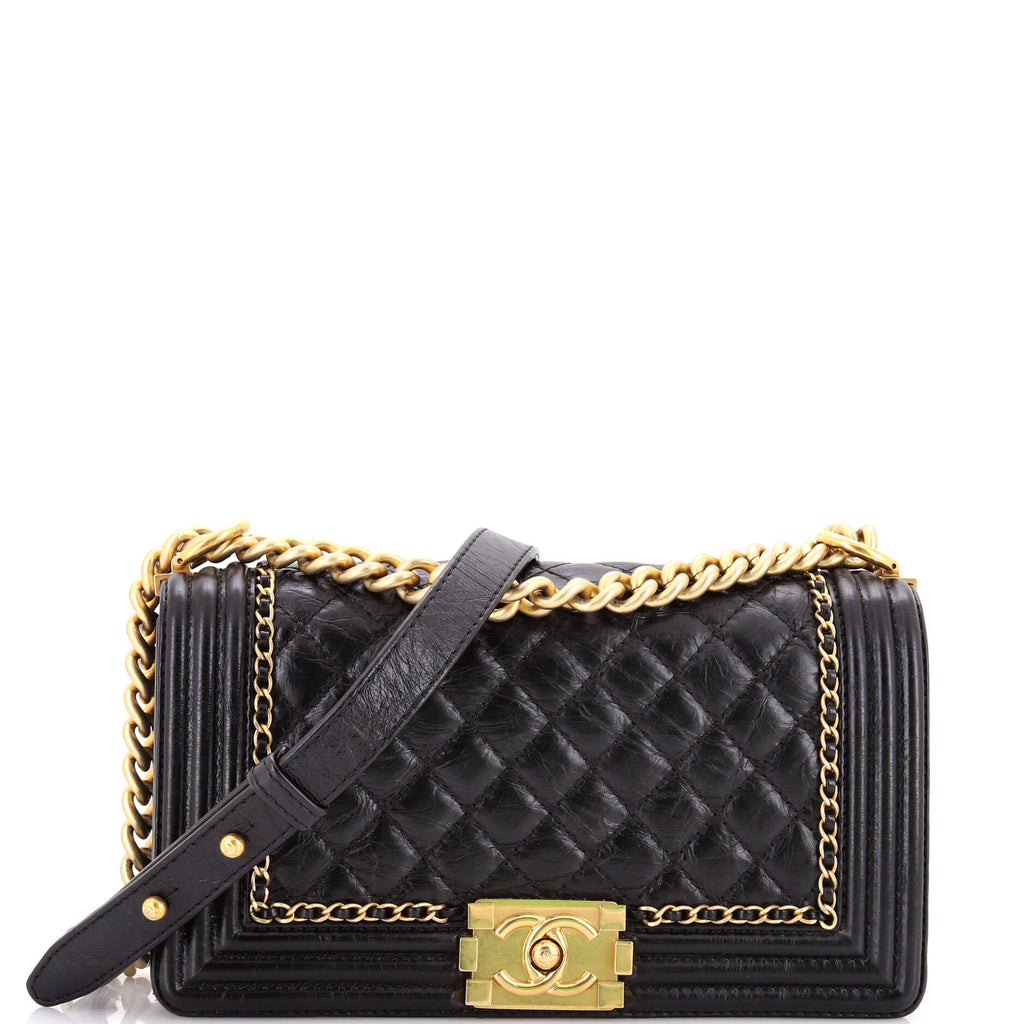 Jacket Boy Flap Bag Quilted Aged Calfskin Old Medium