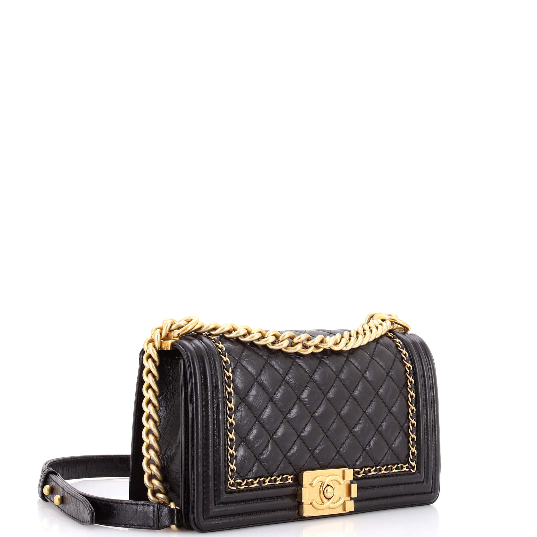 Jacket Boy Flap Bag Quilted Aged Calfskin Old Medium