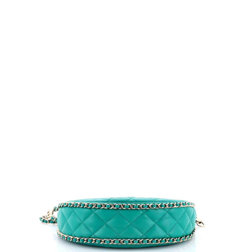 Chain Around Hook Hobo Quilted Lambskin Small