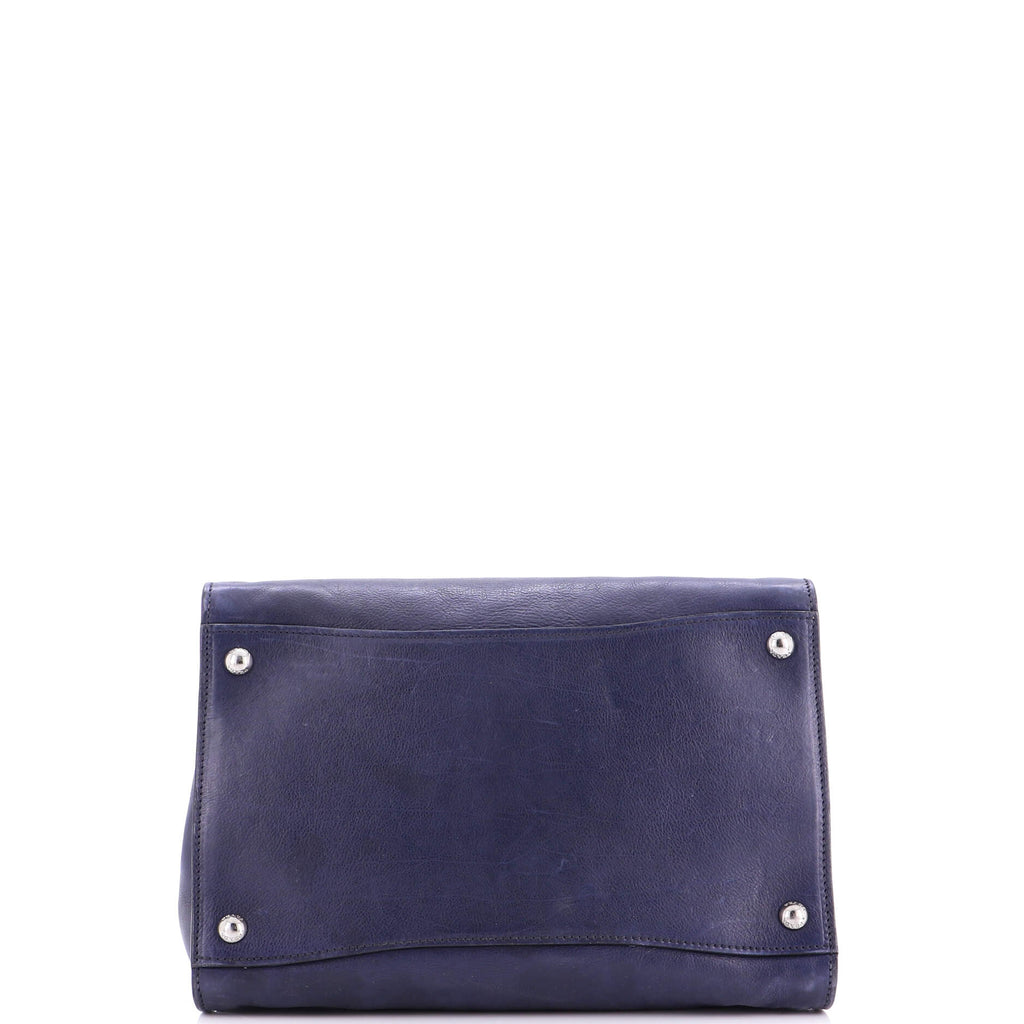 Twin Pocket Convertible Tote Leather Medium