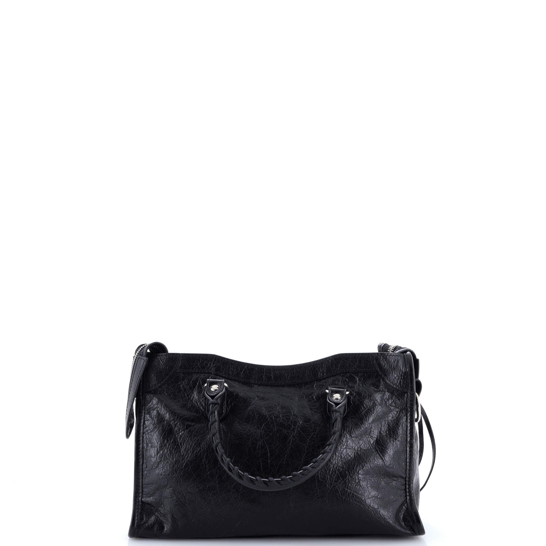 Logo Strap City Classic Studs Bag Leather Small