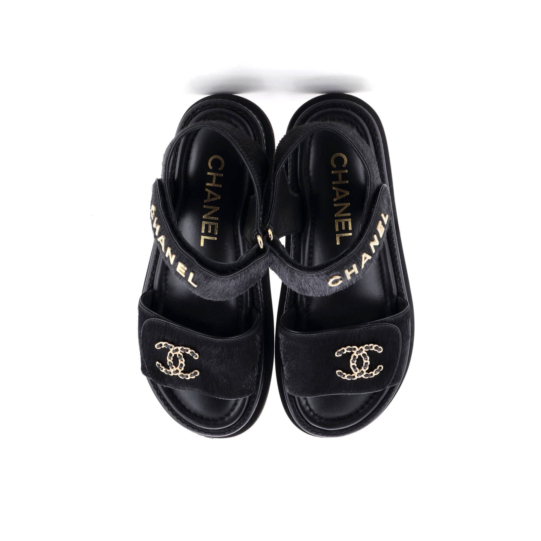 Women's Velcro Dad Sandals Pony Hair