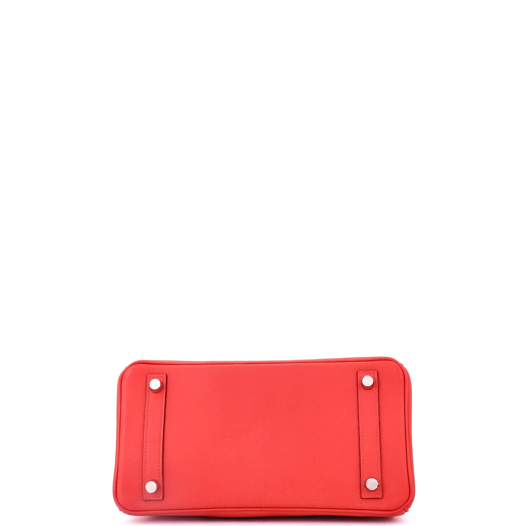 Birkin Handbag Rouge Tomate Swift with Palladium Hardware 25
