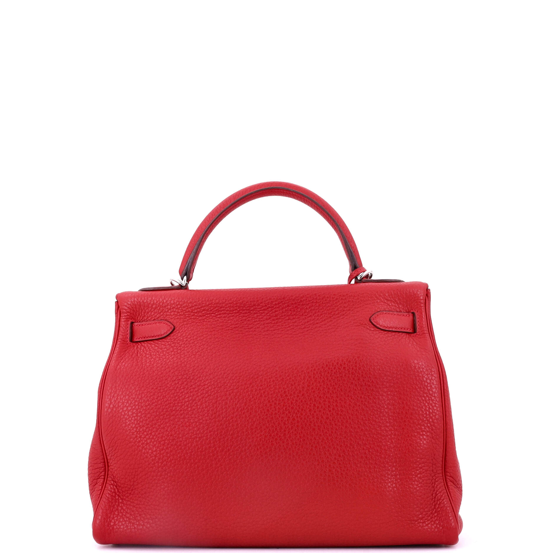 Kelly Handbag Rouge Vif Togo with Palladium Hardware 32