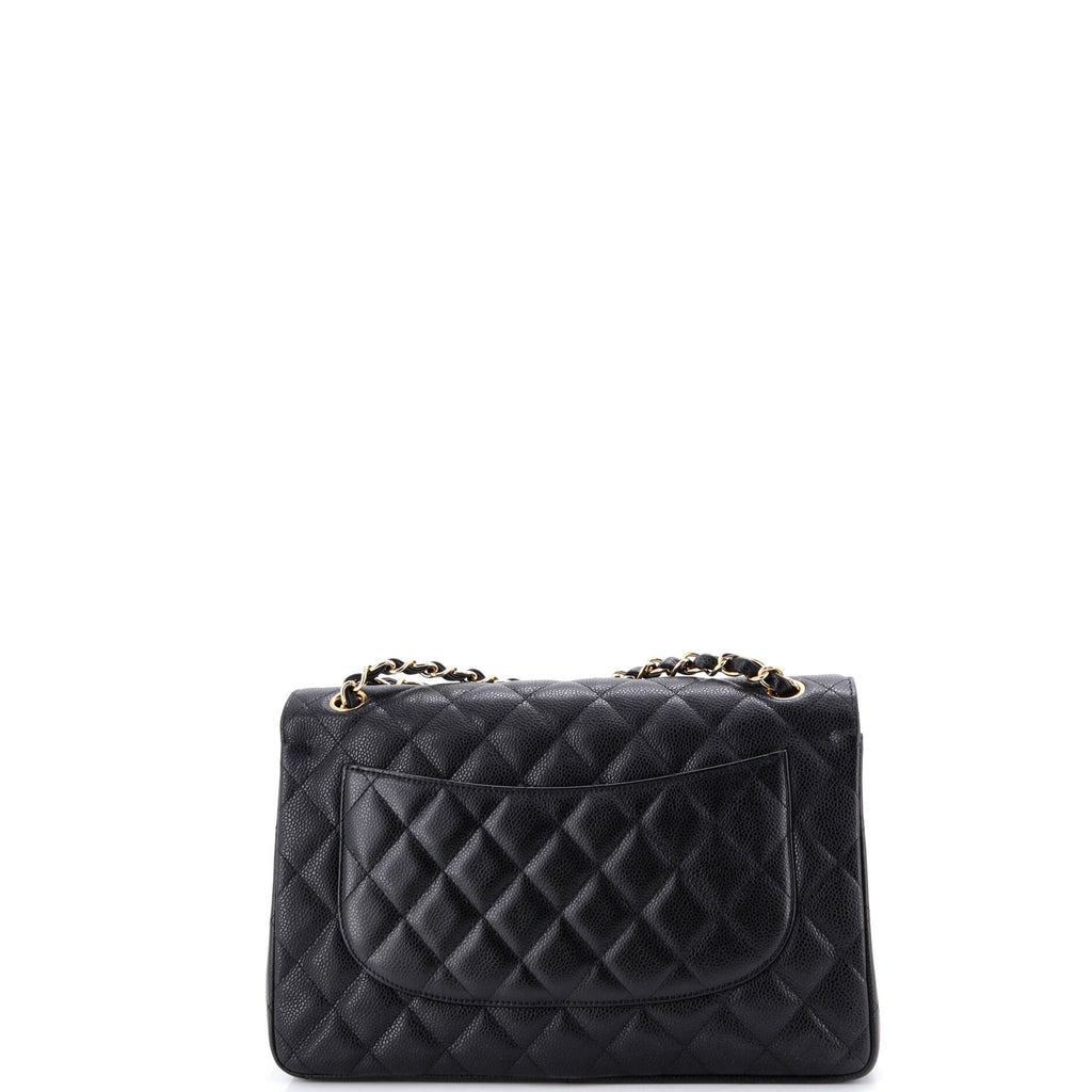 Classic Double Flap Bag Quilted Caviar Jumbo