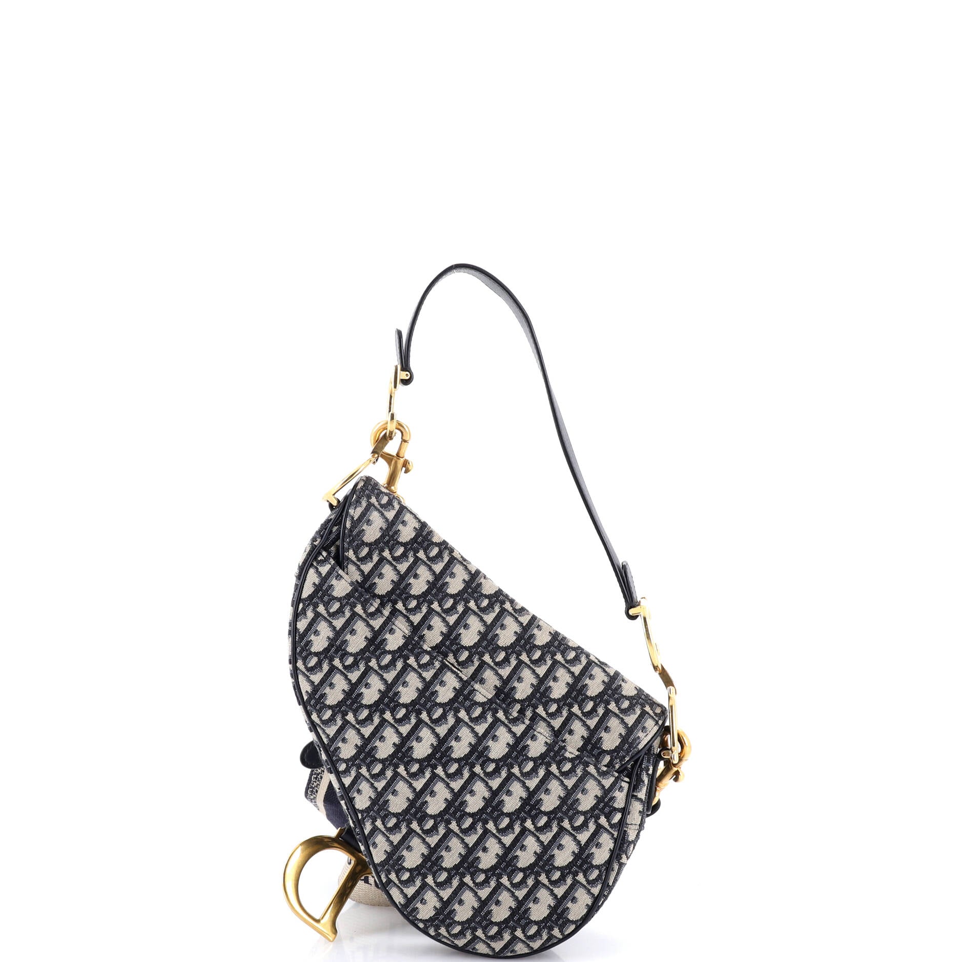 Saddle Handbag with Strap Oblique Canvas Medium