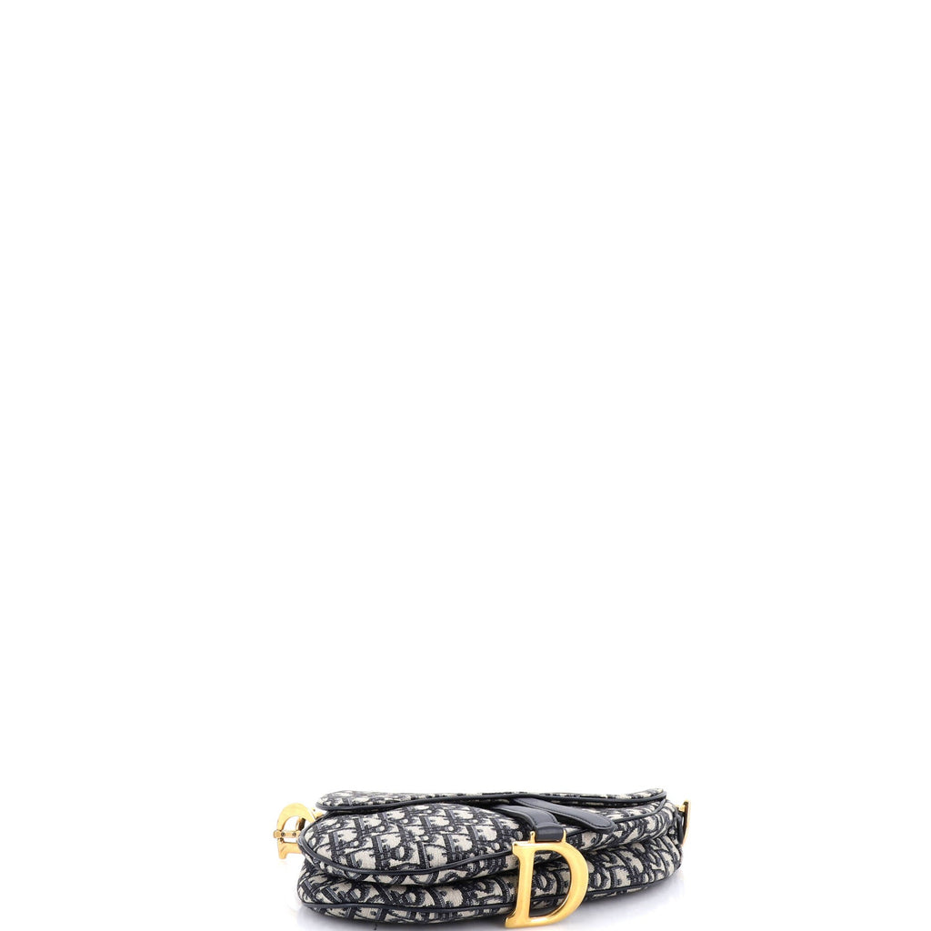 Saddle Handbag with Strap Oblique Canvas Medium