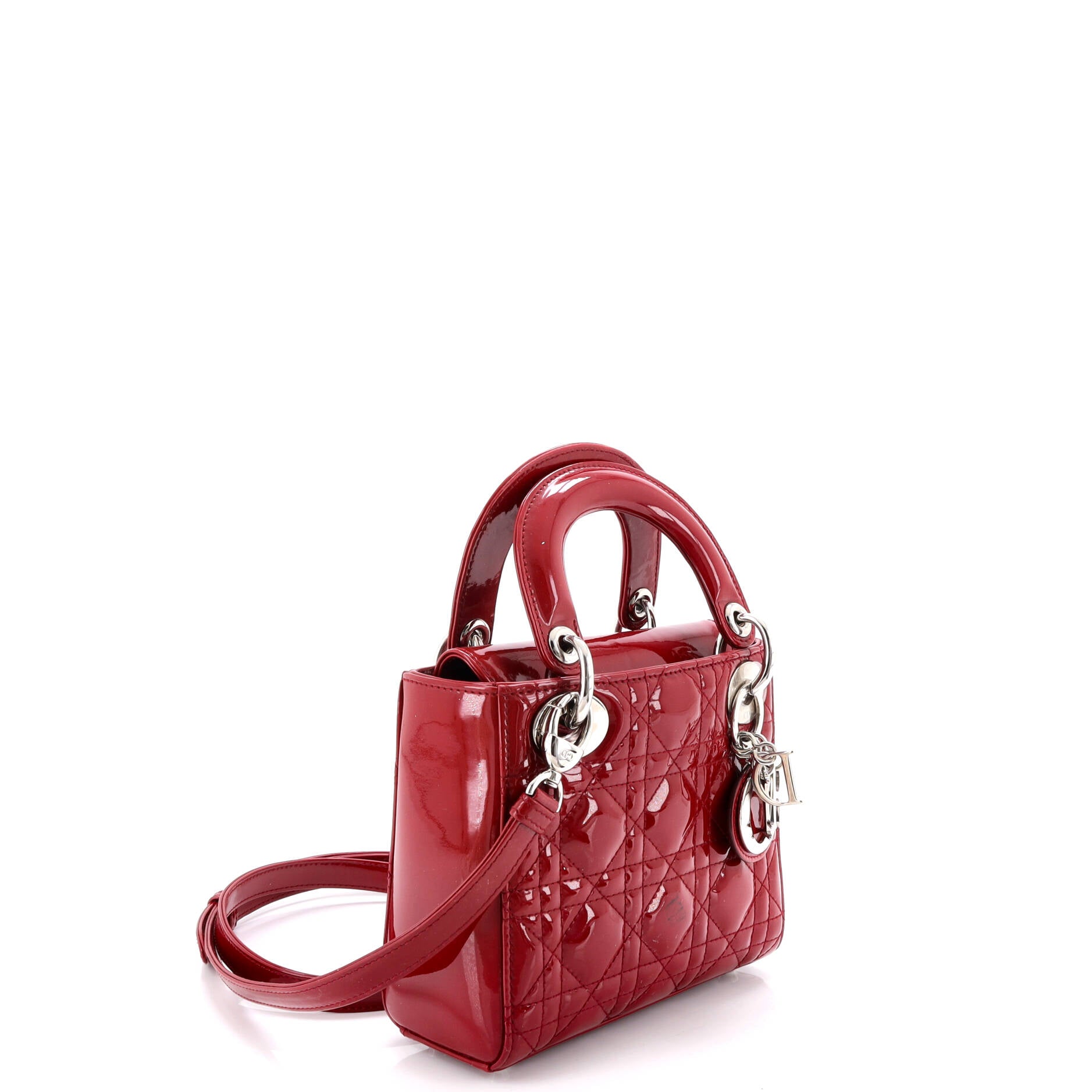Lady Dior Bag Cannage Quilt Patent Mini