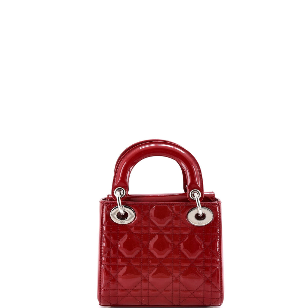Lady Dior Bag Cannage Quilt Patent Mini