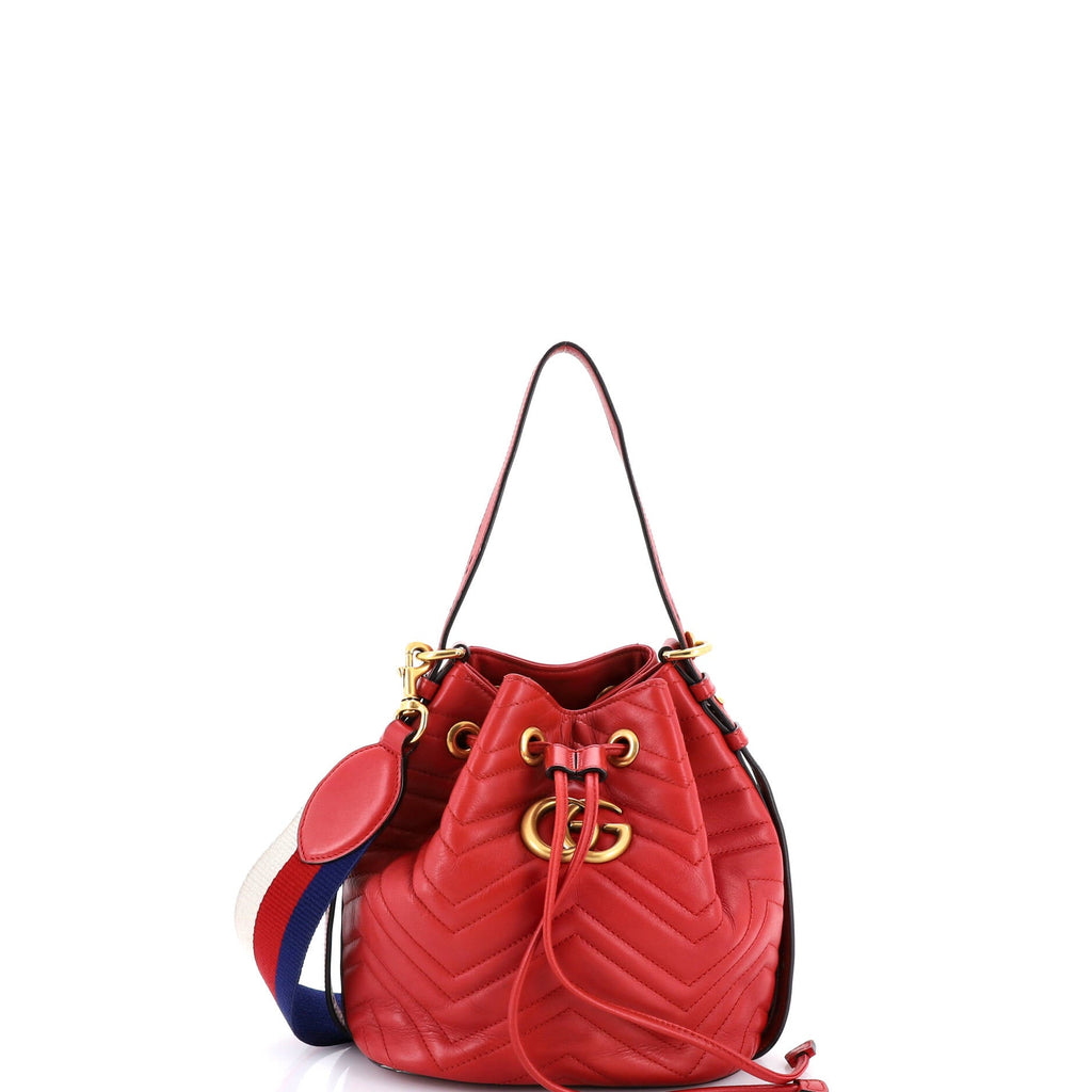 GG Marmont Bucket Bag Matelasse Leather Small