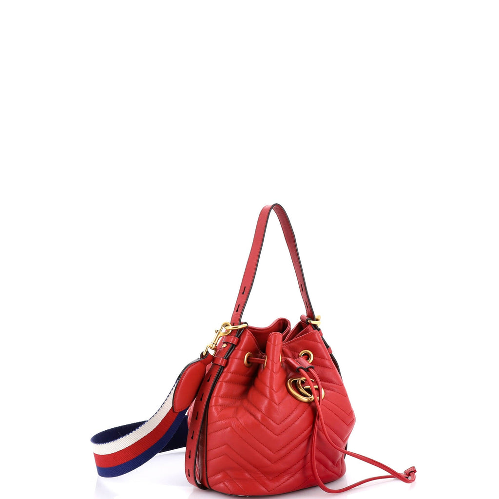 GG Marmont Bucket Bag Matelasse Leather Small