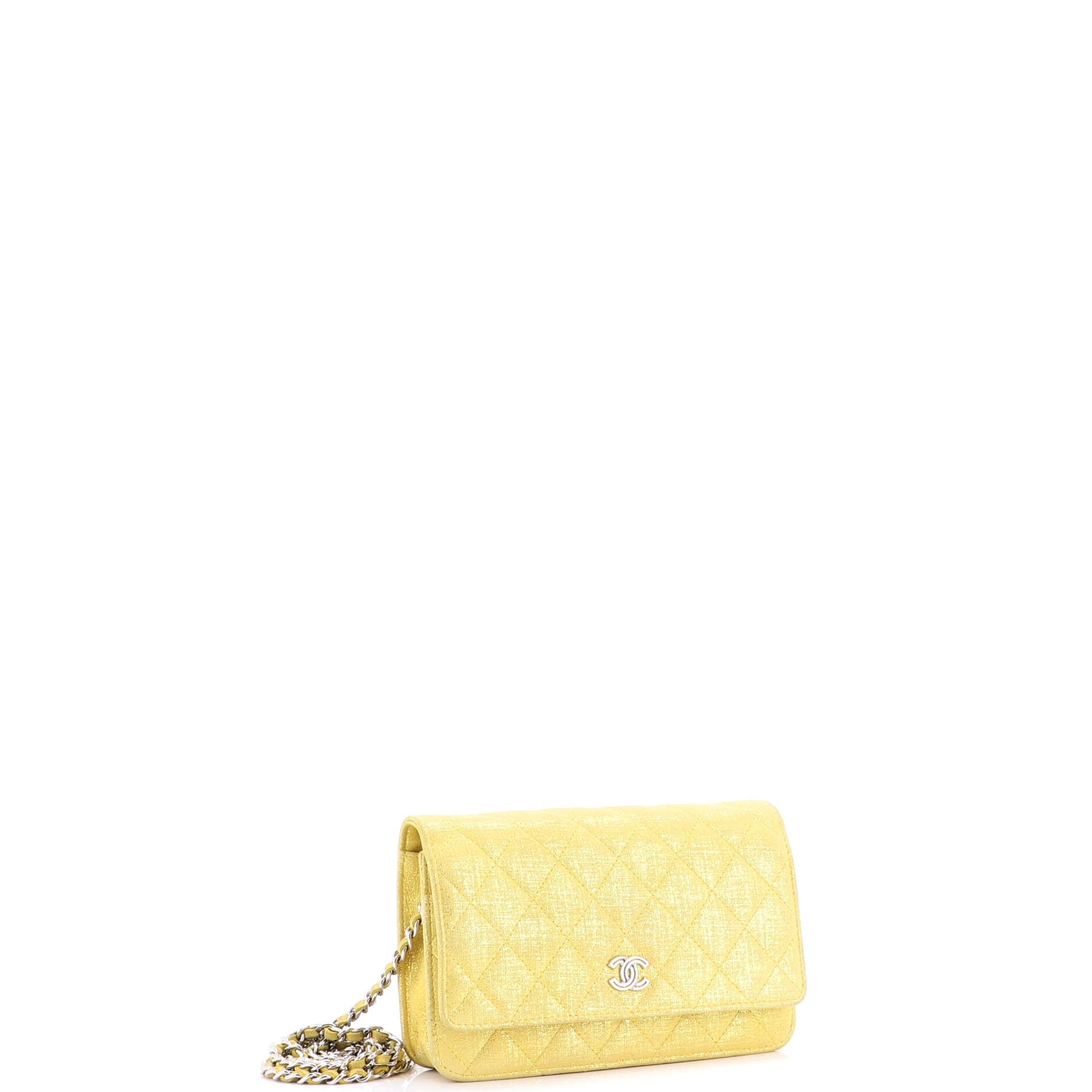 Wallet on Chain Quilted Glitter Fabric