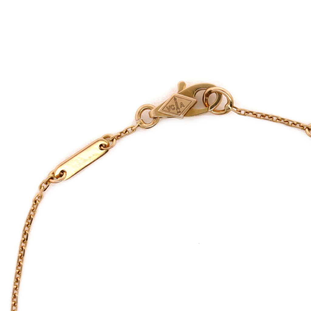 Sweet Alhambra Bracelet 18K Rose Gold and Carnelian