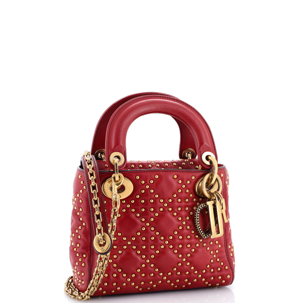 Supple Lady Dior Bag Cannage Studded Lambskin Mini