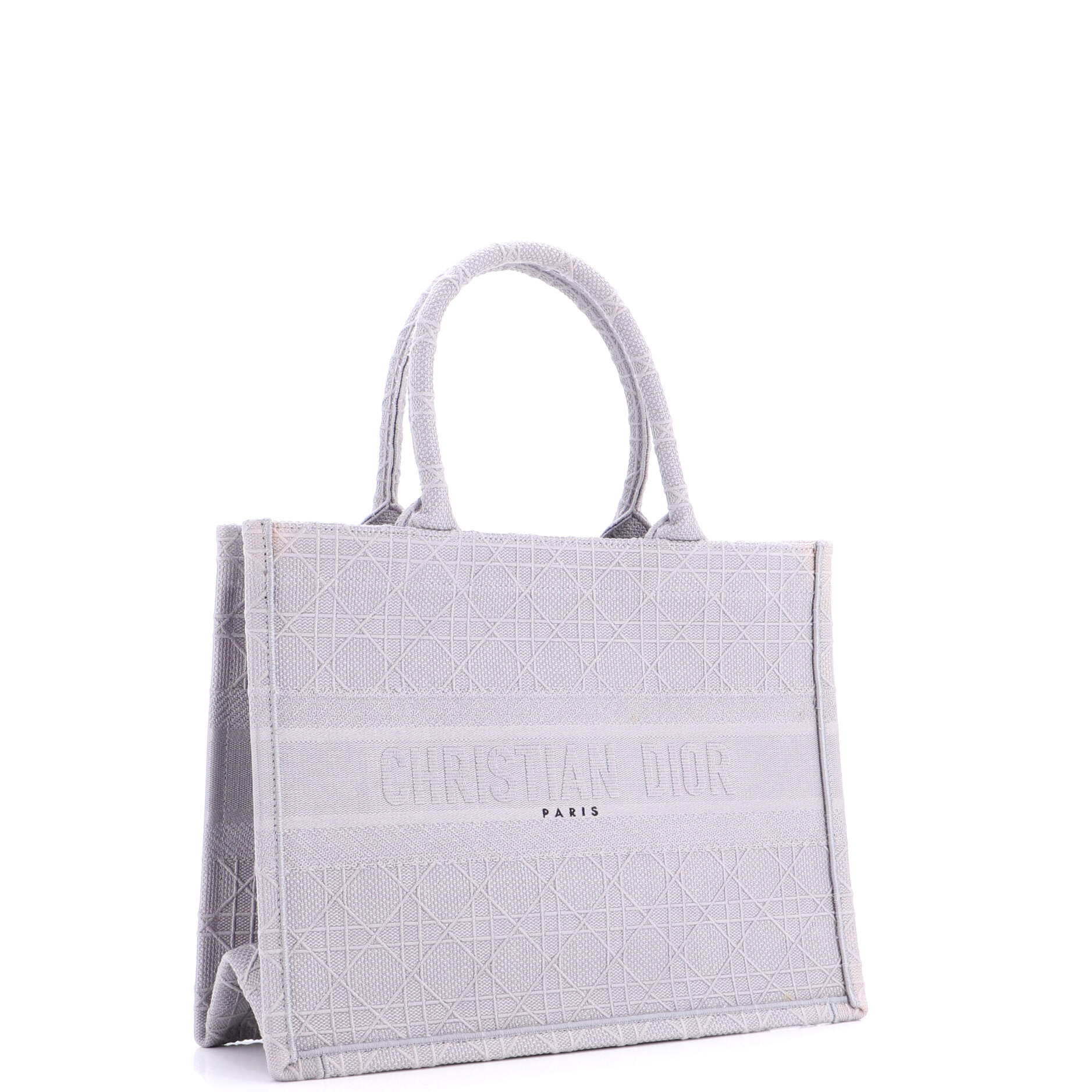 Book Tote Cannage Embroidered Canvas Medium