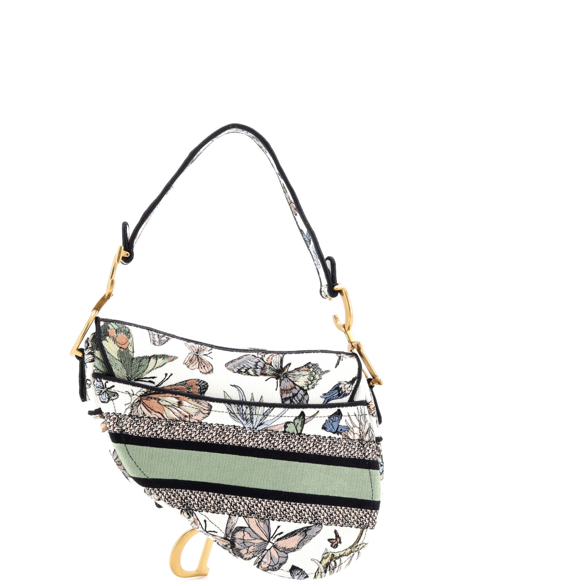 Saddle Bag Logo Embroidered Canvas Medium