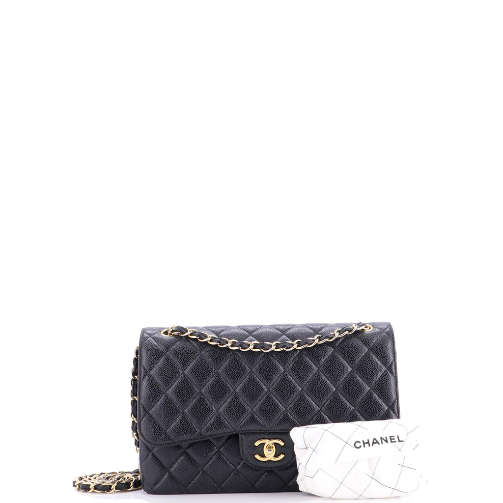 Classic Double Flap Bag Quilted Caviar Jumbo
