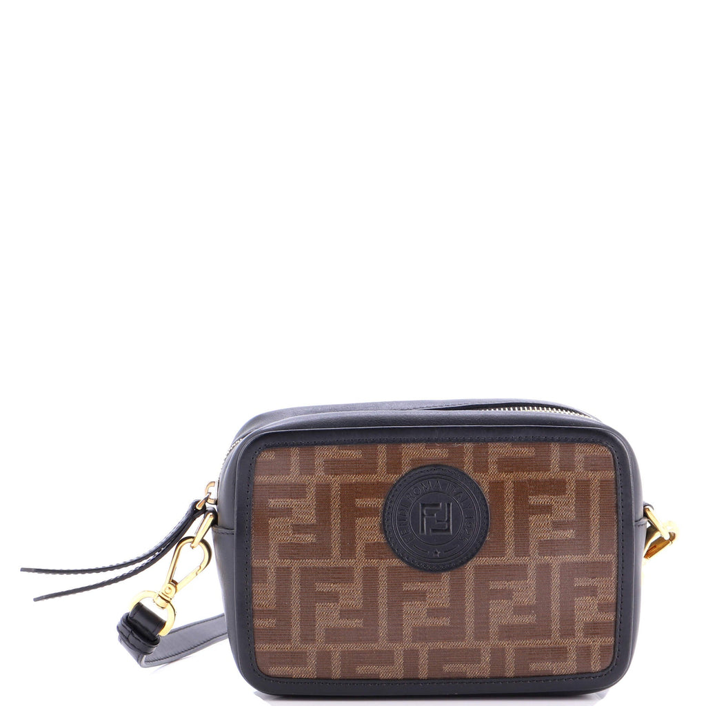 FF Logo Stamp Camera Bag Zucca Coated Canvas Mini